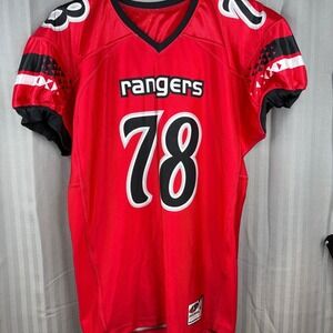 Rangers‎ #78 football  Jersey Size men's Large red black